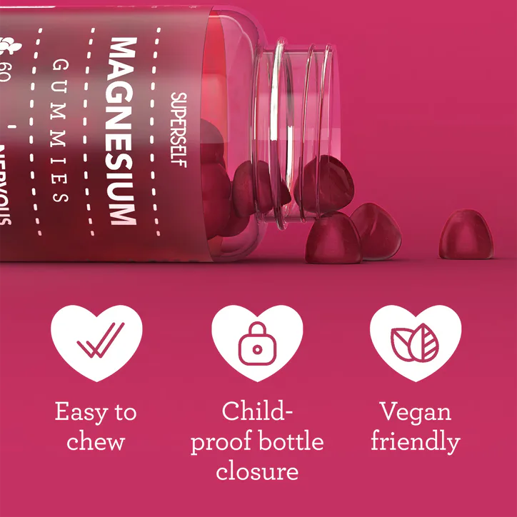 SuperSelf Magnesium 150mg Grape Flavour 60 Gummies detail 3
