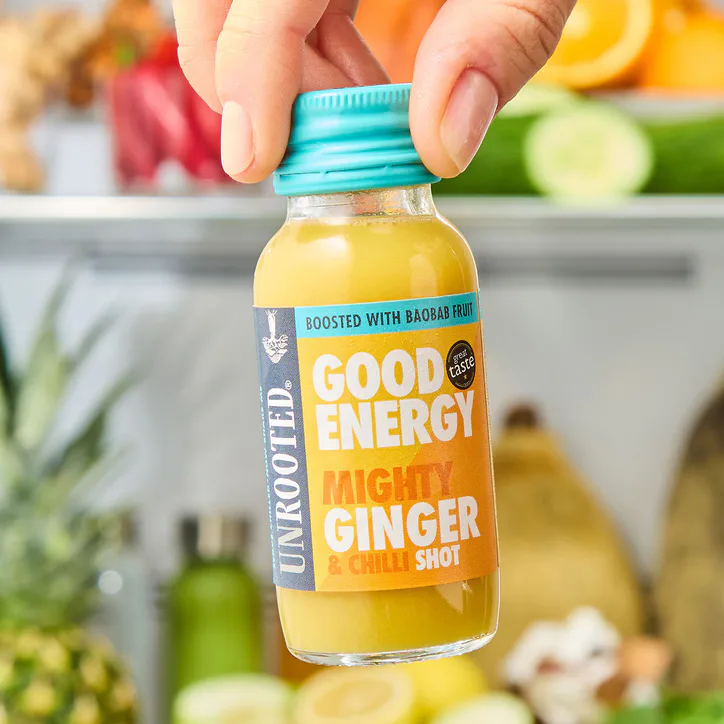 Unrooted Good Energy Mighty Ginger and Chilli Shot 60ml, additional product view 2