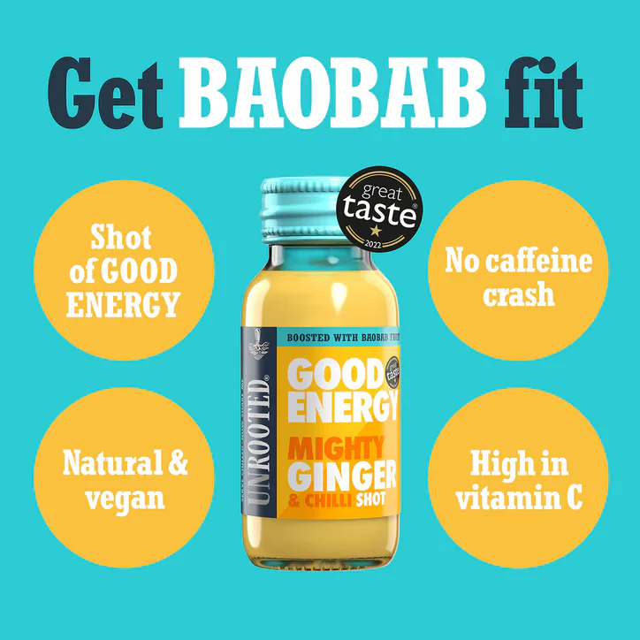 Unrooted Good Energy Mighty Ginger and Chilli Shot 60ml, additional product view 3