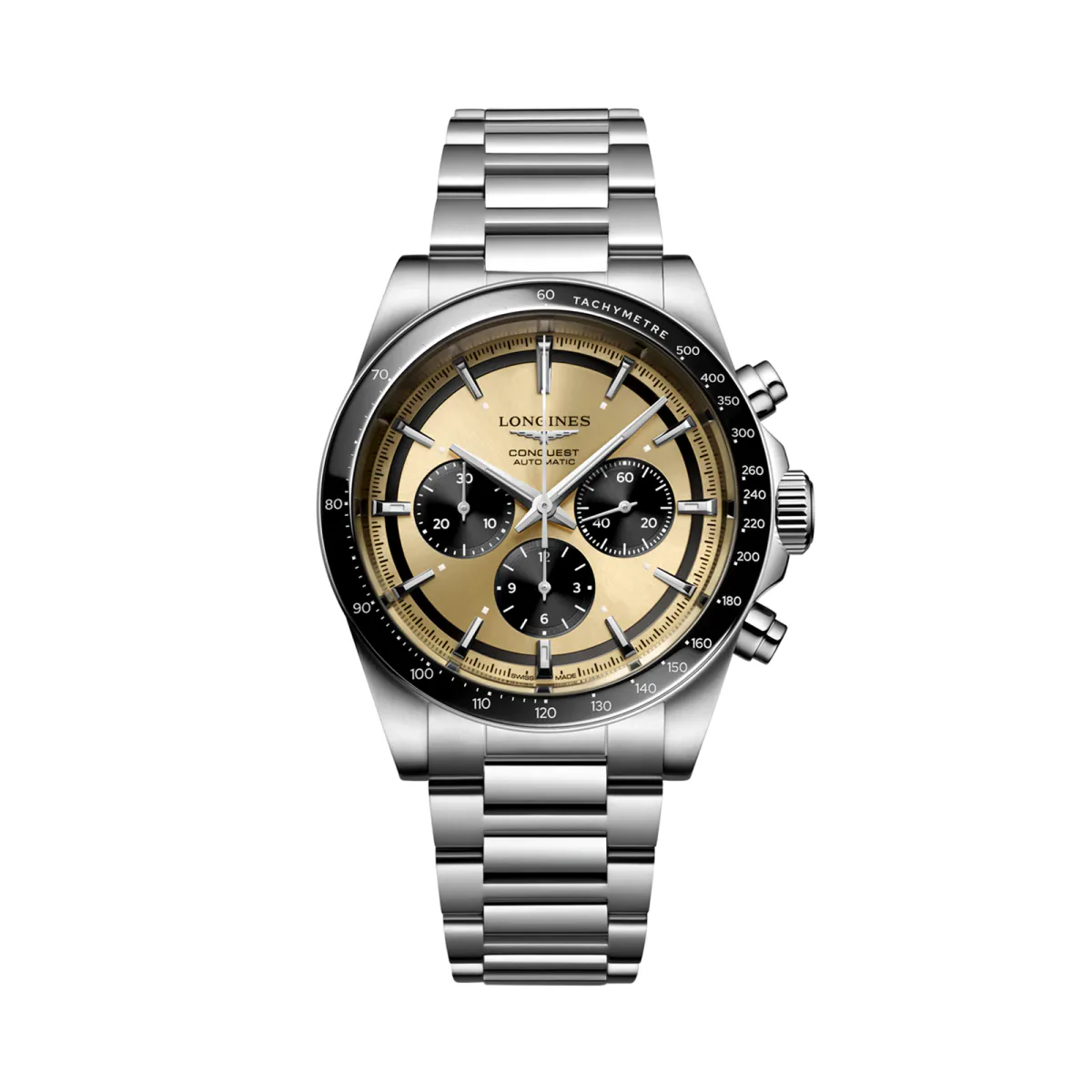 Longines Conquest Chronograph 42mm Mens Watch Brown