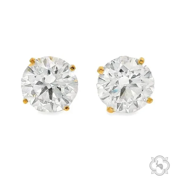 AHMED - For Him CVD 10 Ctw Round-Cut Diamond Studs (Lab) 70407 in Rose / 5 Carat Each – Earrings