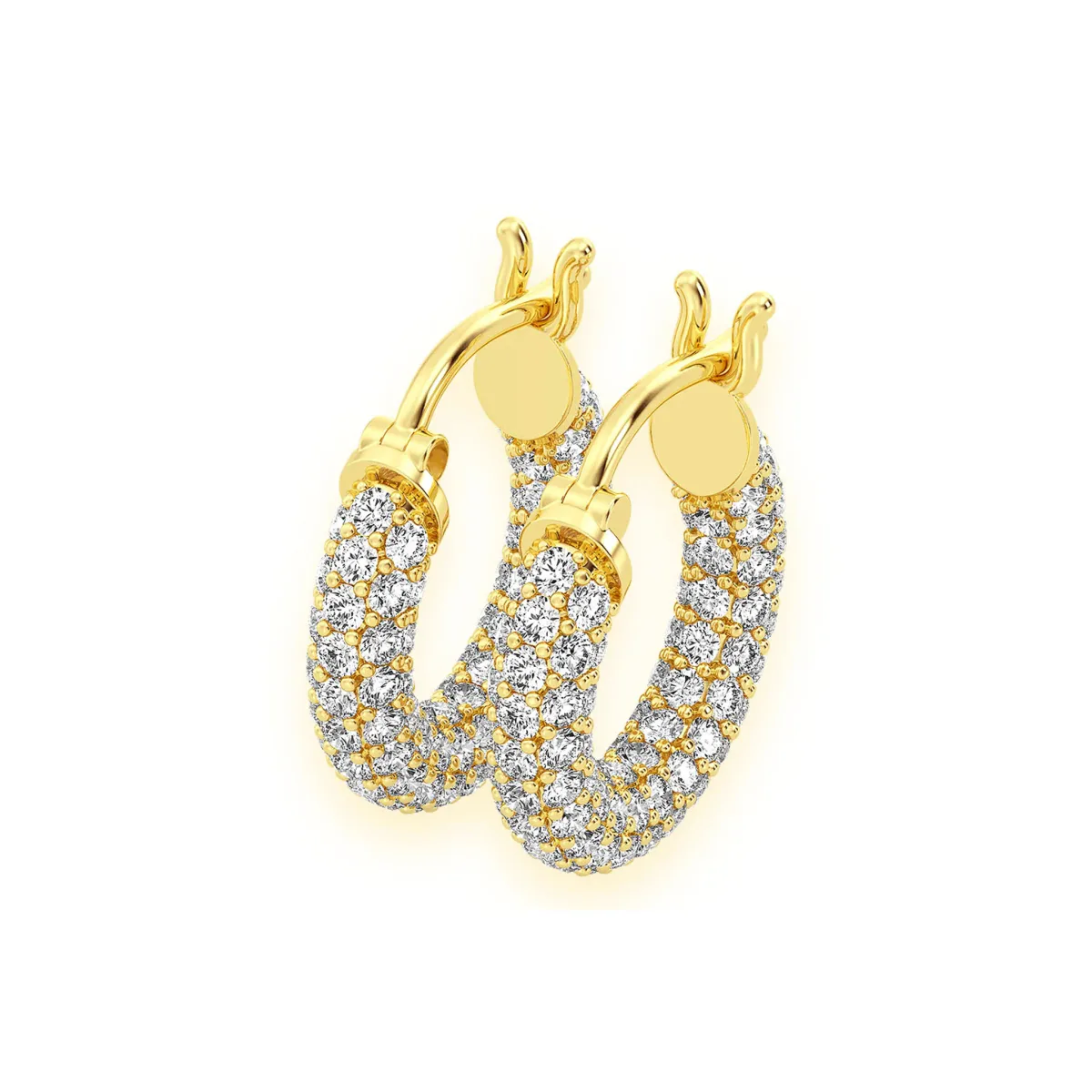 For Him Bubbly Eternity Diamond Hoops in 2.00ctw / Rose Gold / Lab Grown Diamond – Earring
