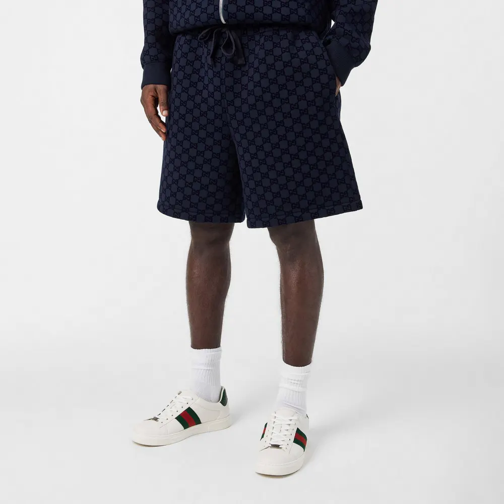 Gucci Men's Classic Fit Fleece Jogger Shorts detail 3