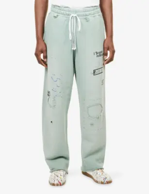 PALY HOLLYWOOD Alta Cienega Straight-Leg Cotton Jogging Bottoms detail 3