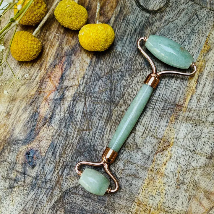 Fig Face Roller - Jade Roller - Natural Stone - Aventurine detail 2