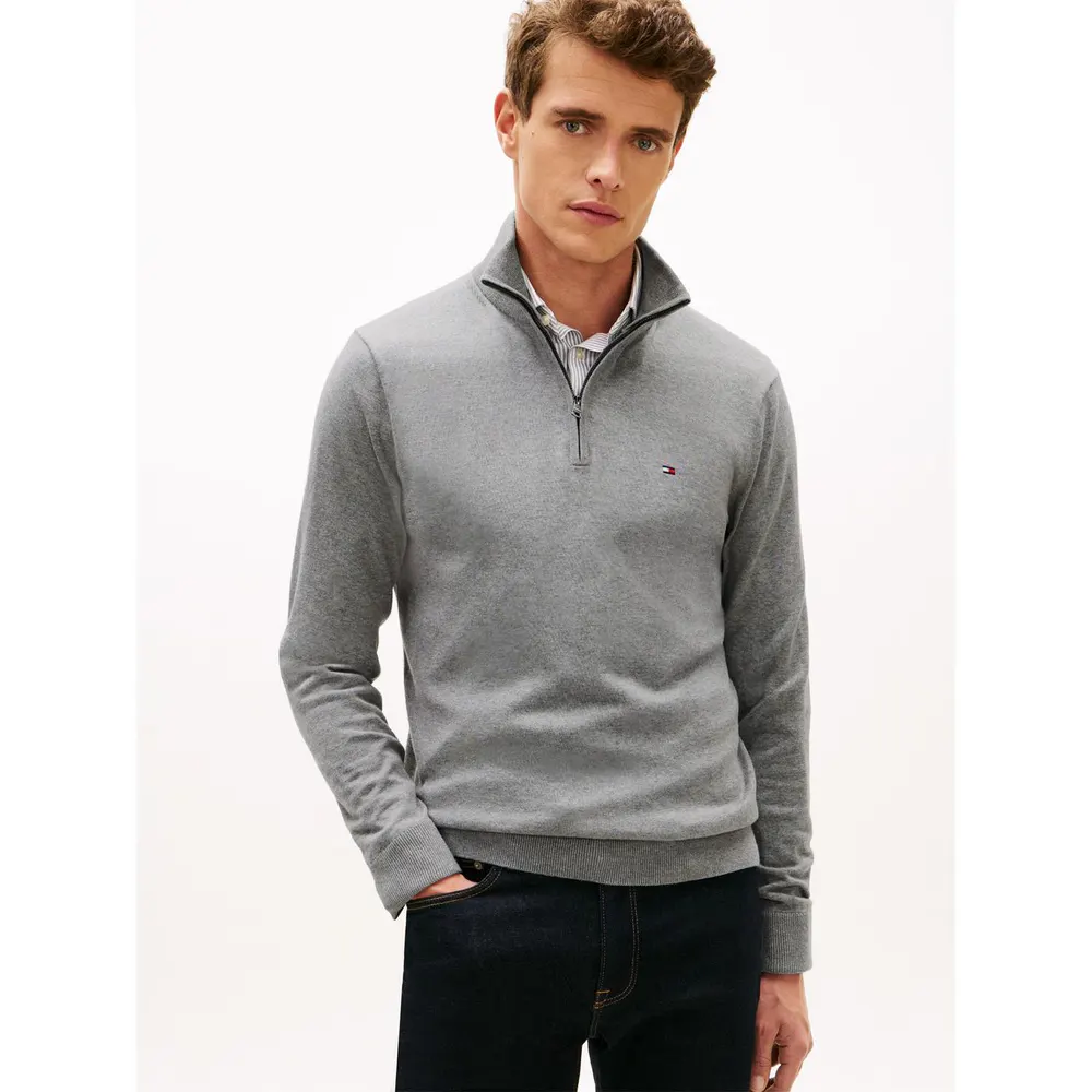 Tommy Hilfiger Men's Essential Cotton 1/4-Zip Knitted Top detail 2