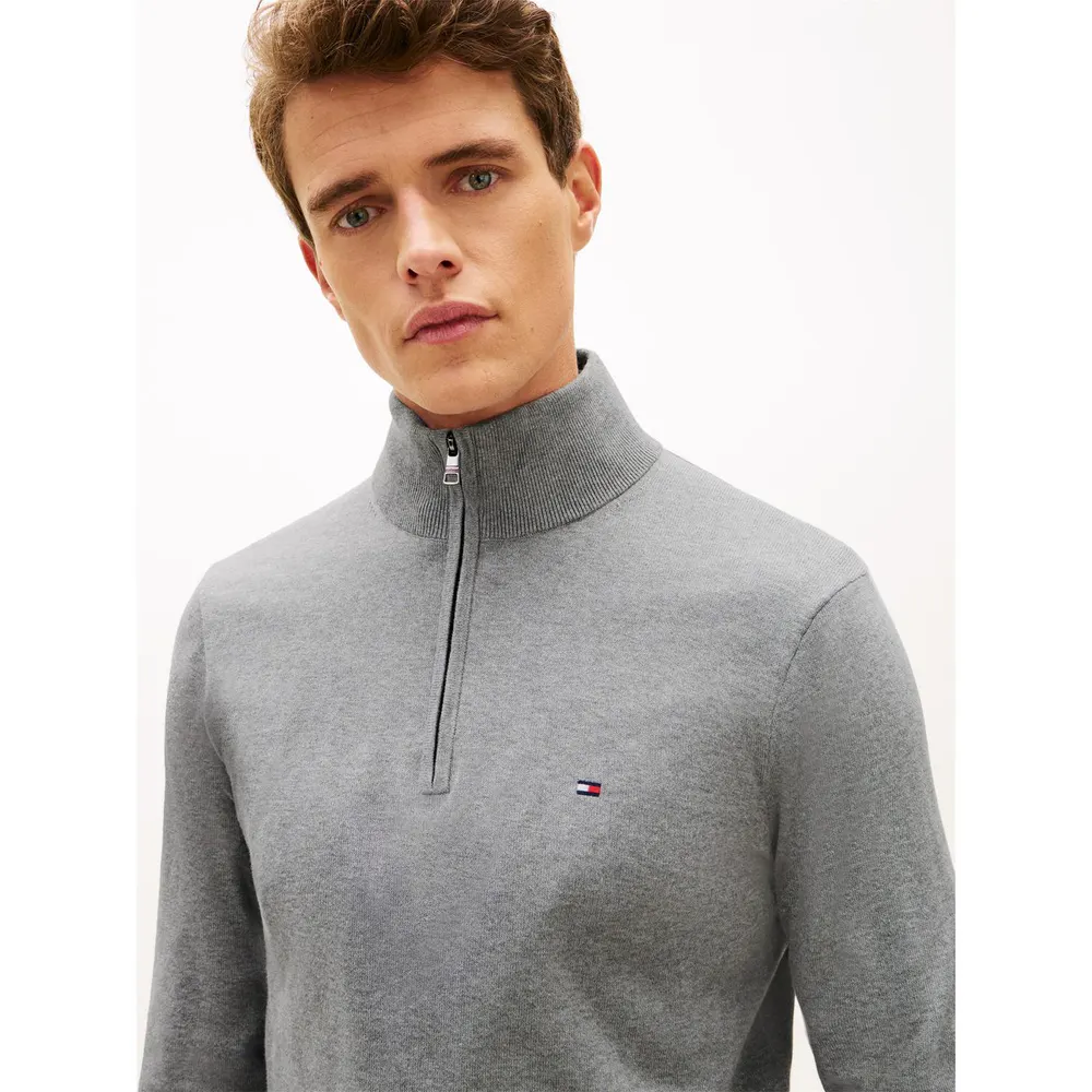 Tommy Hilfiger Men's Essential Cotton 1/4-Zip Knitted Top detail 3