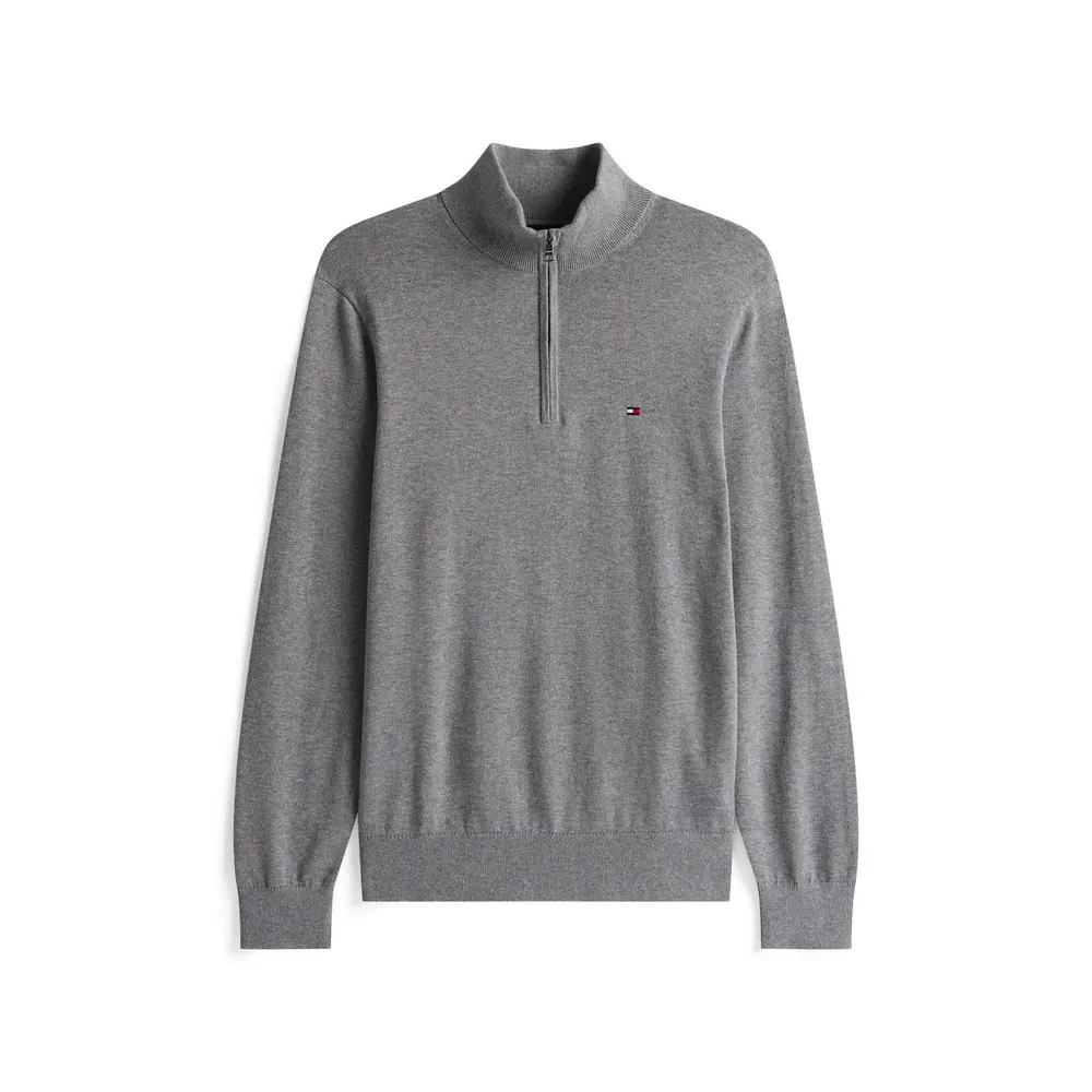 Tommy Hilfiger Men's Essential Cotton 1/4-Zip Knitted Top