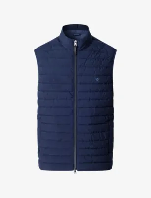 HACKETT Ultra Lightweight Logo-Embroidered Shell Gilet in OLD NAVY – Mens | Coats & jackets | Gilets