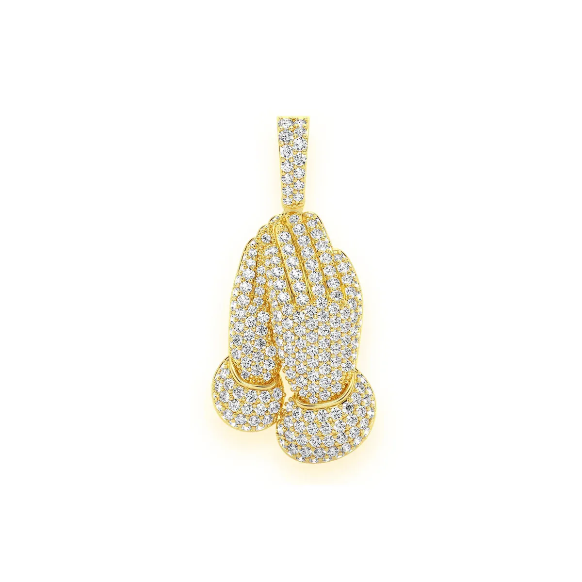For Him Prayer Hands Pendant in 1.50ctw / Rose Gold / Lab Grown Diamond – Pendant