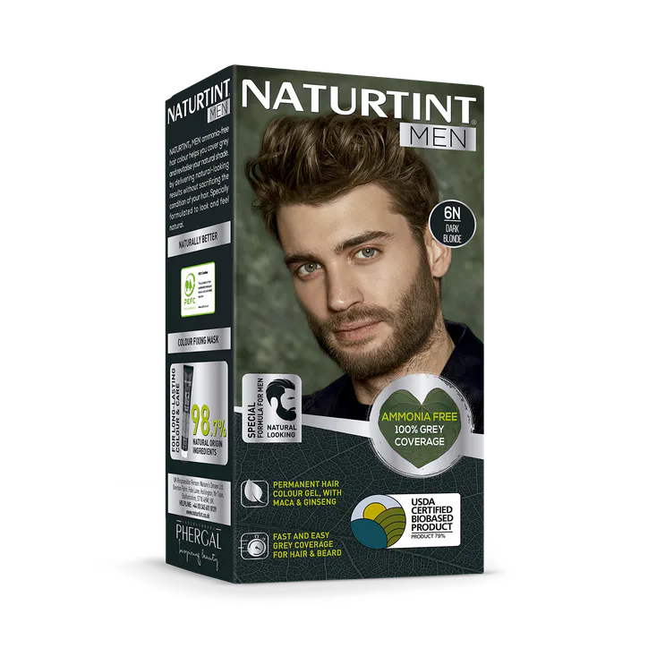 Naturtint Men Permanent Hair Colour Gel 6N Dark Blonde 170ml
