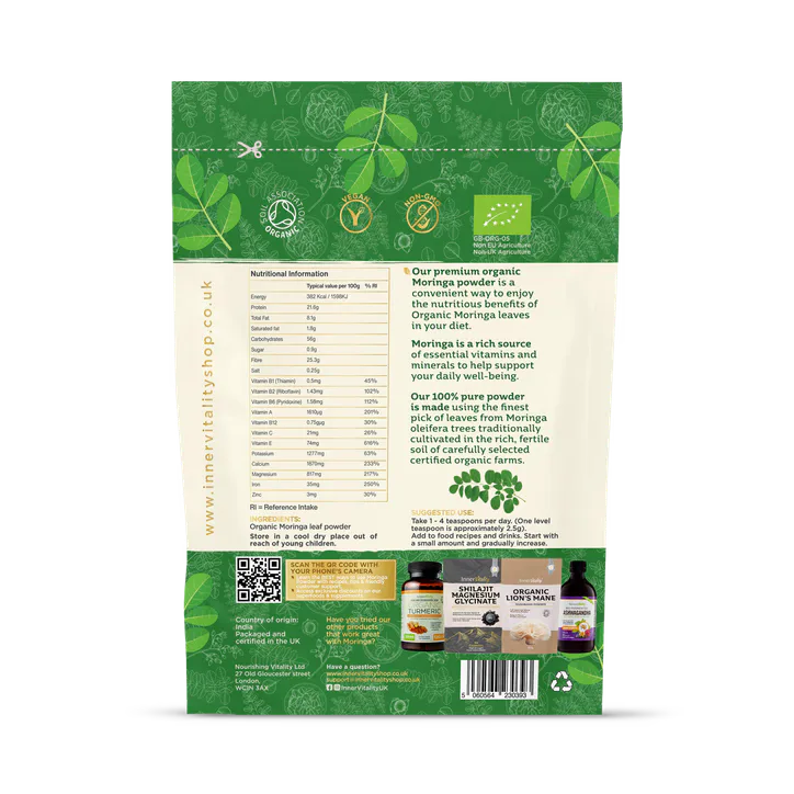 INNER VITALITY Organic Moringa Powder 300g detail 2