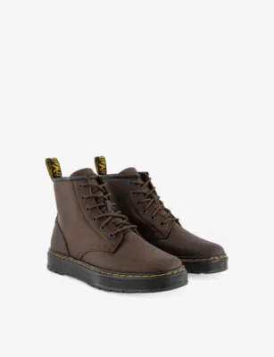 DR. MARTENS Brookline Chukka 6-Eye Leather Boots - EUR 45 / 11 UK MEN in DARK BROWN CRAZY HORSE, additional product view 3