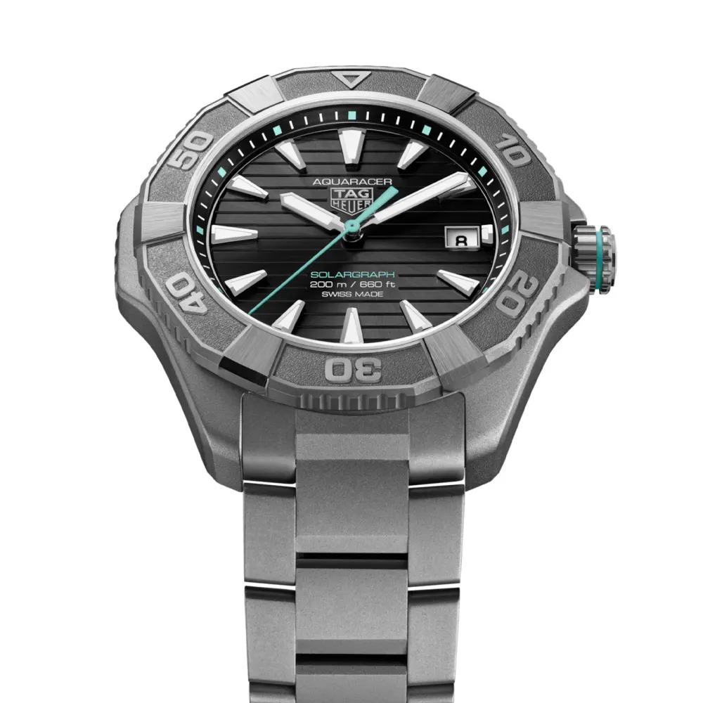 TAG Heuer Aquaracer Professional 200 Solargraph 40mm Mens Watch Black in Black, additional product view 2