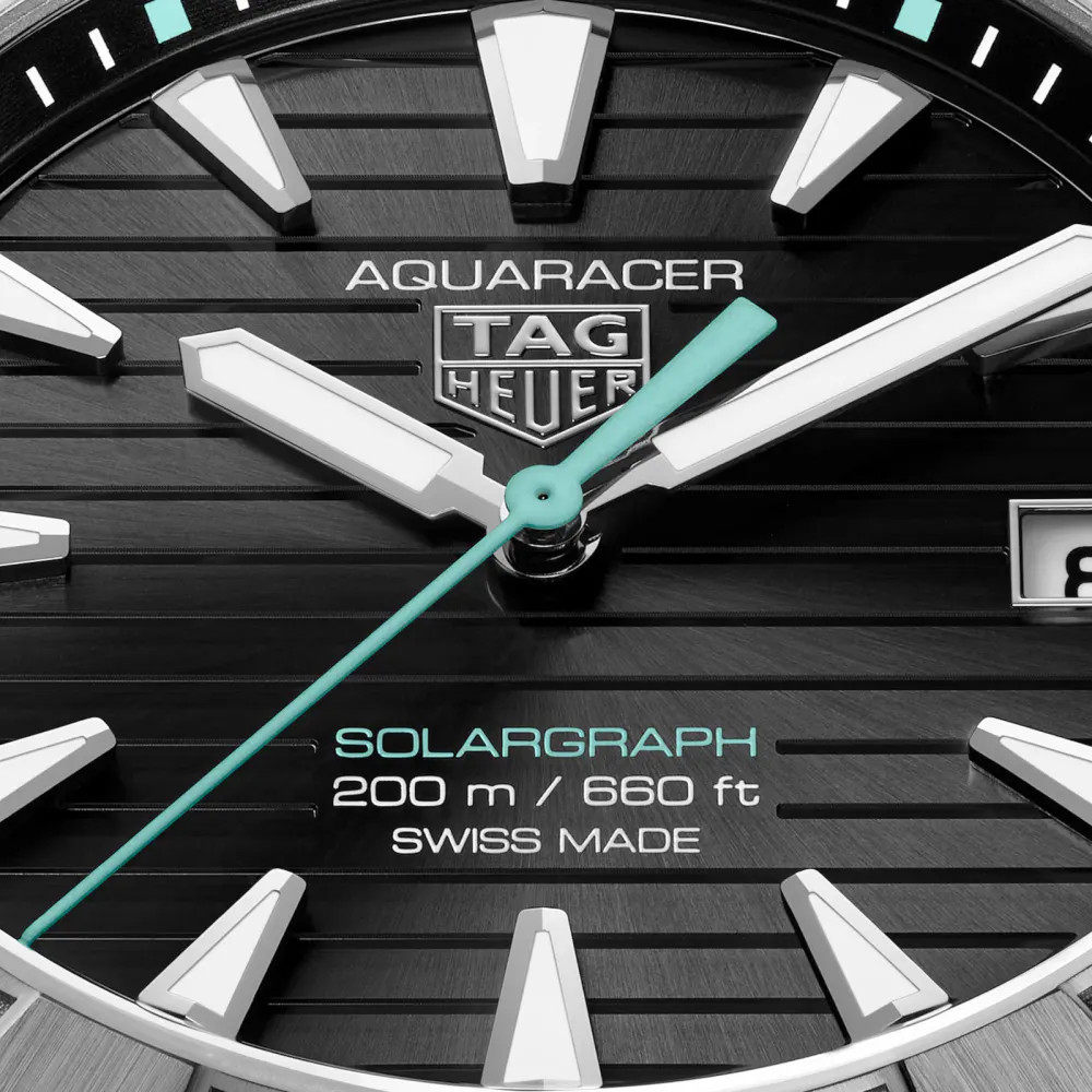 TAG Heuer Aquaracer Professional 200 Solargraph 40mm Mens Watch Black in Black, additional product view 3