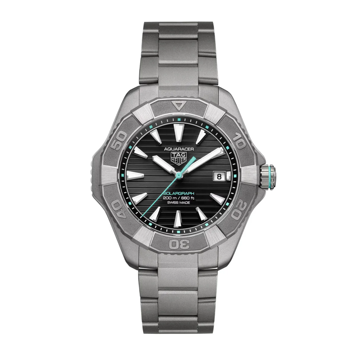 TAG Heuer Aquaracer Professional 200 Solargraph 40mm Mens Watch Black