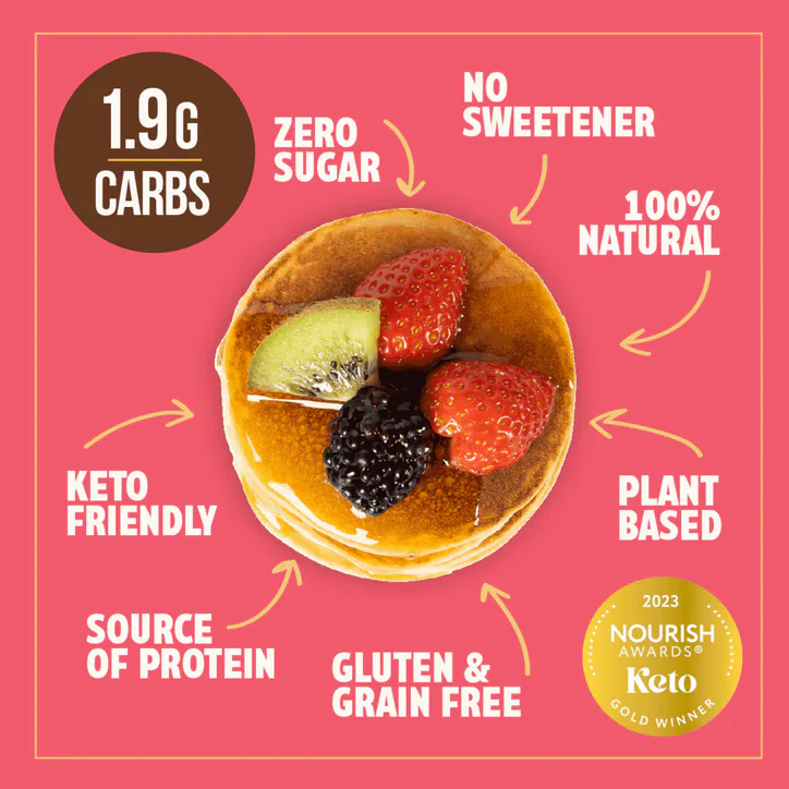 Go Low Baking Go Low Pancake & Waffle Mix Low sugar & Keto, Gluten free 210g, additional product view 2