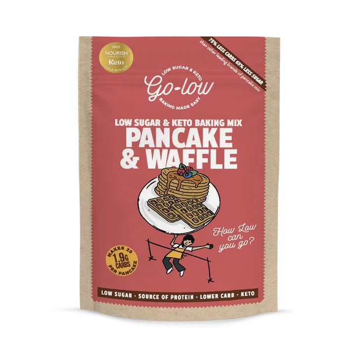 Go Low Baking Go Low Pancake & Waffle Mix Low sugar & Keto, Gluten free 210g