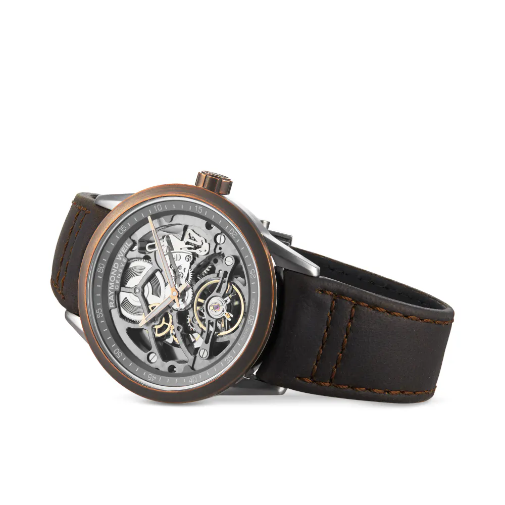 Raymond Weil Freelancer Skeleton 42mm Mens Watch in Skeleton, additional product view 3