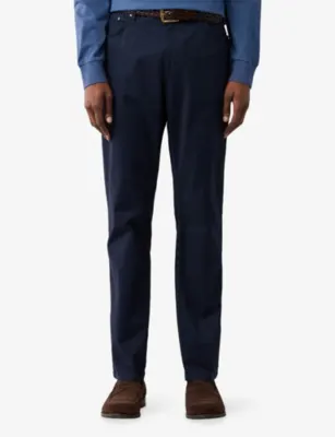 HACKETT Trinity Regular-Fit Stretch-Cotton Trousers detail 3