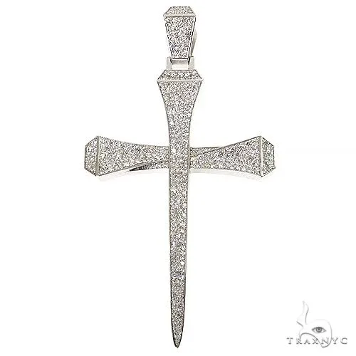 RINA - For Him CUSTOM CVD Medium Diamond Nail Cross (Lab) 68692 in Rose Gold – Pendant