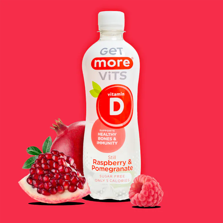Get More Vits Get More Vitamin D Still Raspberry & Pomegranate 12x500ml, additional product view 2
