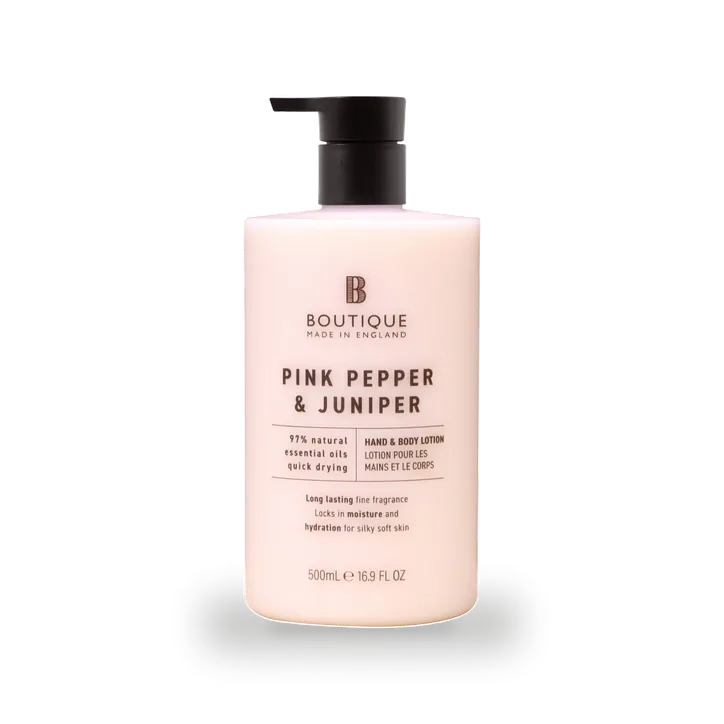 Boutique Hand & Body Lotion Pink Pepper & Juniper 500ml – Beauty