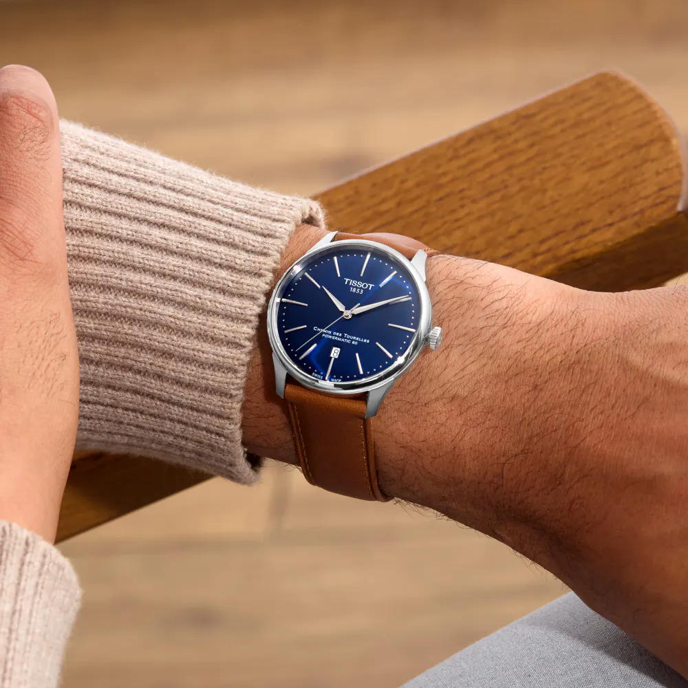 Tissot Chemin Des Tourelles Powermatic 80 42mm Mens Watch Blue in Blue, additional product view 2