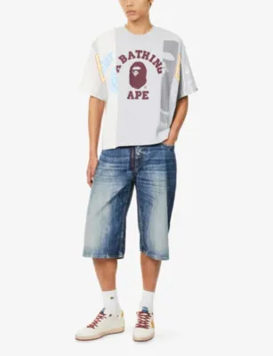 A BATHING APE Logo-Print Cotton-Jersey T-Shirt detail 2