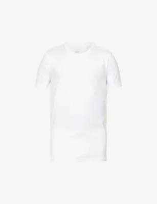 FALKE Regular-fit crewneck stretch-cotton T-shirt pack of two