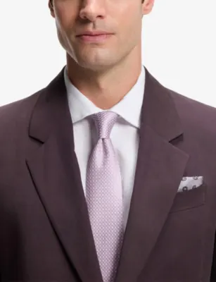 BOSS Square-Pattern Silk-Blend Tie detail 3