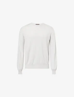 OSCAR JACOBSON Valter Crew-Neck Cotton and Cashmere-Blend Jumper
