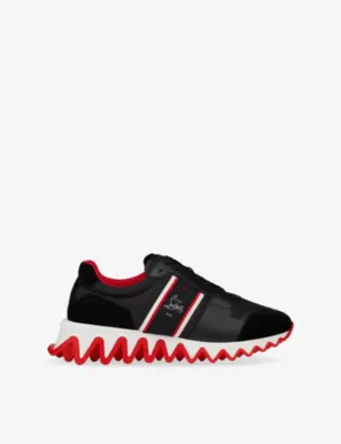 CHRISTIAN LOUBOUTIN Nastroshark Leather and Nylon Sneakers - EUR 45 / 11 UK MEN in BLACK – Mens | Trainers | Lace up trainers