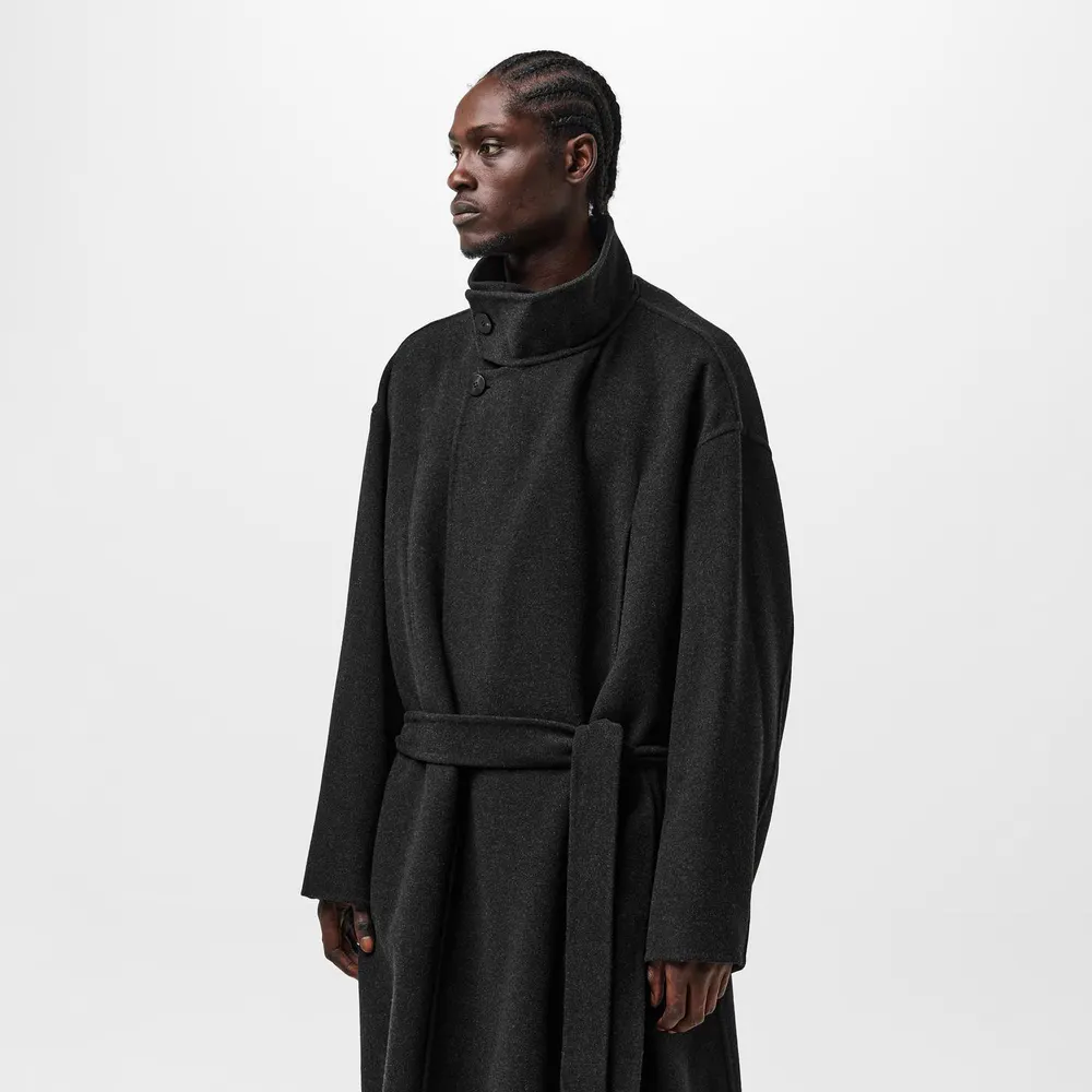 Fear Of God Men's Structured Overcoat in Black, additional product view 3