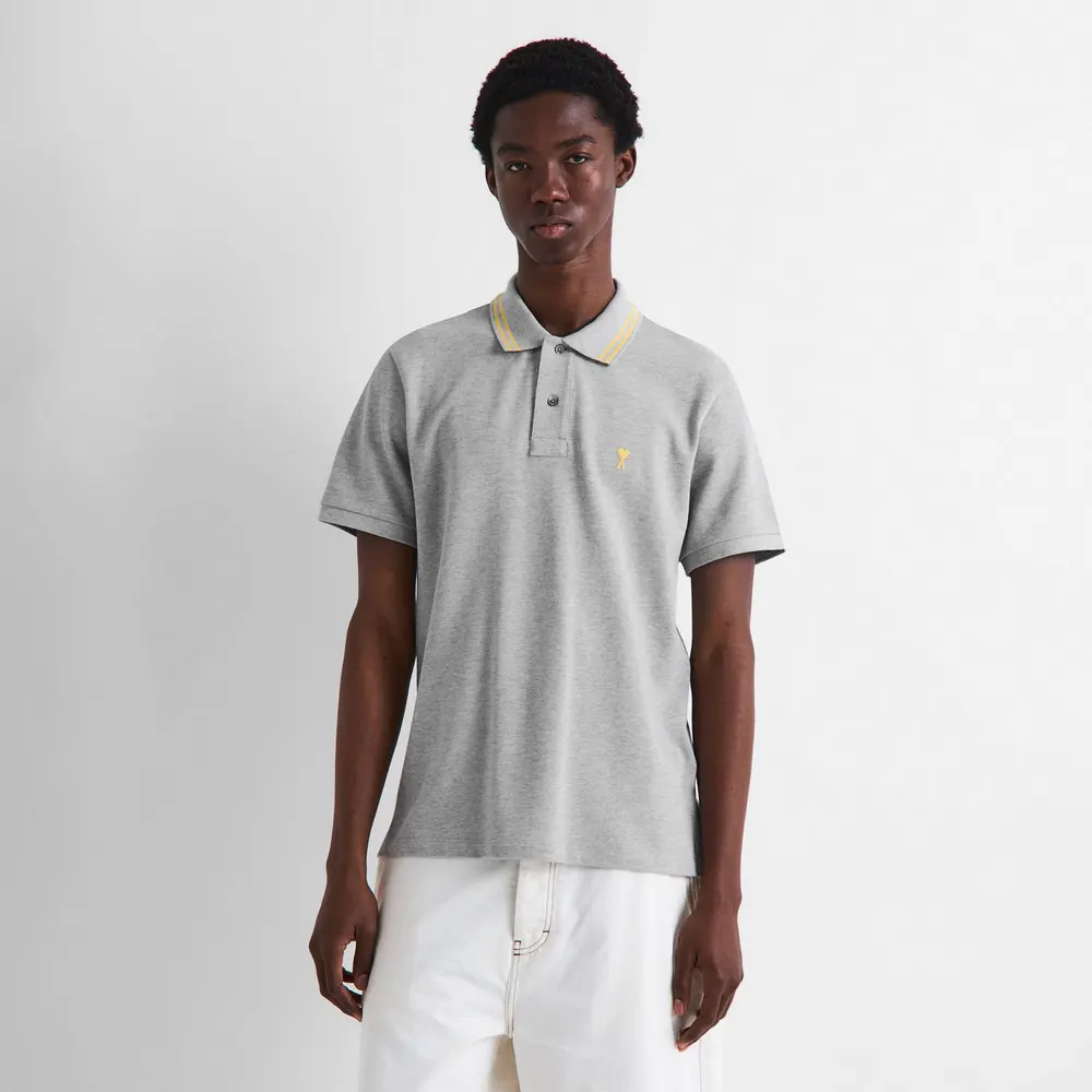 Ami Paris Men's Short Sleeve Polo Shirt detail 3