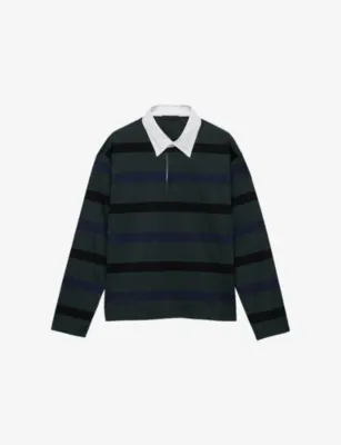 PRADA Long-Sleeve Cotton Polo Shirt