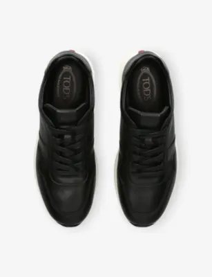 TODS Nuovo Allacciato Sportivo 79k Leather Trainers - EUR 41 / 7 UK MEN in BLK/WHITE, additional product view 2