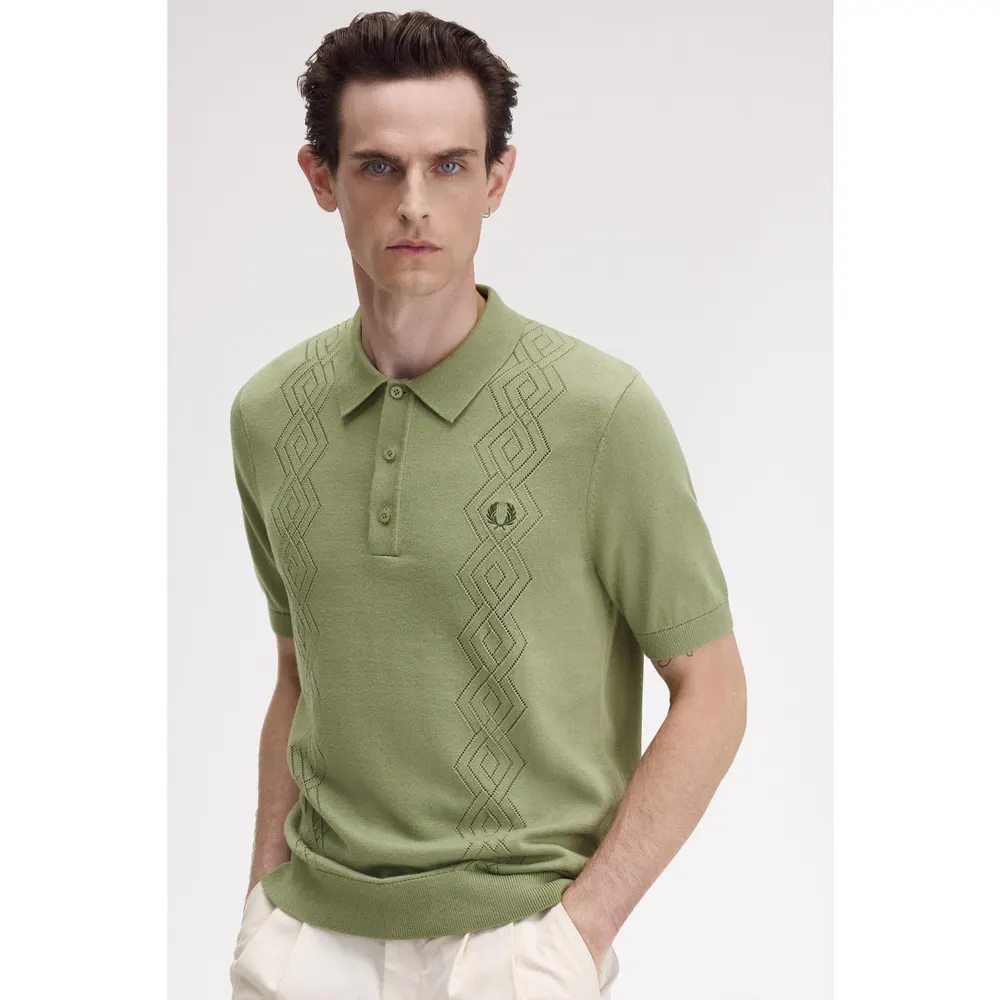 Fred Perry Men's Pointelle Short-Sleeve Polo Shirt