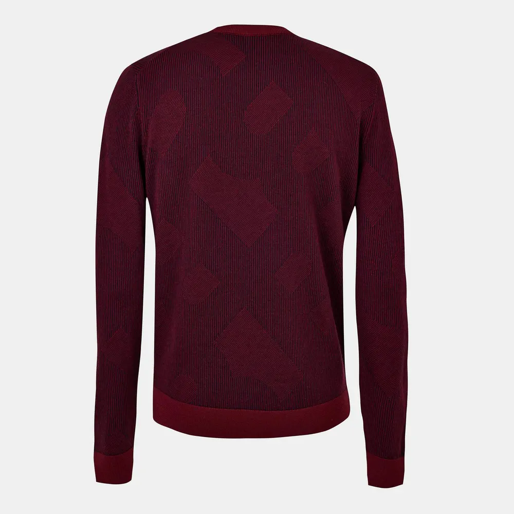 Boss Motivo Jumper in Dark Red, additional product view 2
