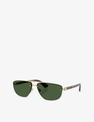 BURBERRY BE3164 Rectangular-Frame Metal and Acetate Sunglasses detail 3