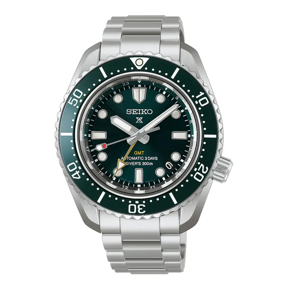 Seiko Prospex Diver's 1968 300M Heritage GMT 42mm Mens Watch Pacific Green