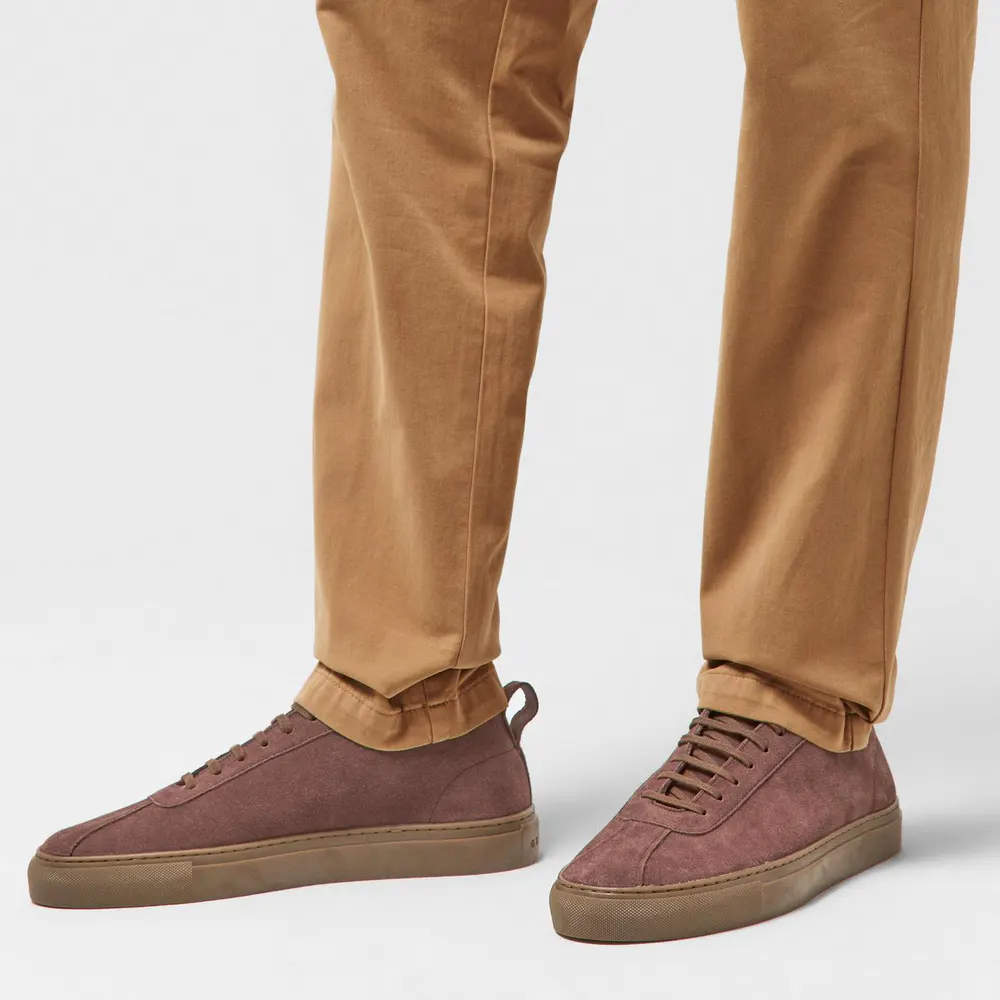 Grenson Men's Low-Top Trainers in Coffee, additional product view 3