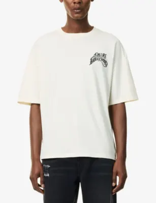 AMIRI Hollywood Oversized Skate Cotton-Jersey T-Shirt detail 3