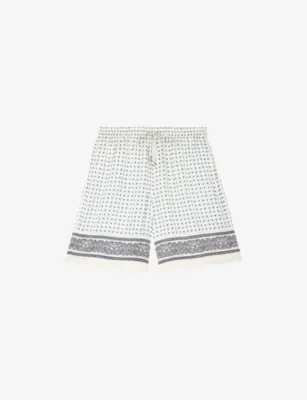 THE KOOPLES Bandana-Print Drawstring-Waist Woven Shorts