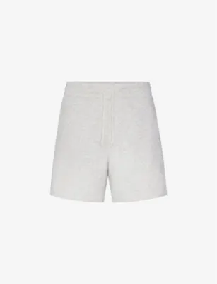 SKIMS Soft-knit lounge relaxed-fit cotton-blend jersey shorts - LIGHT HEATHER GREY