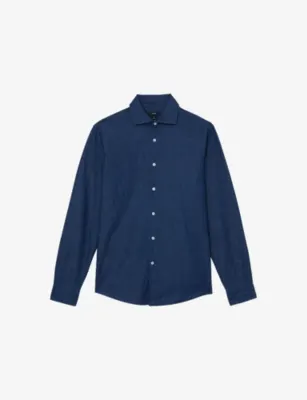 REISS Don Long-Sleeved Chambray Shirt