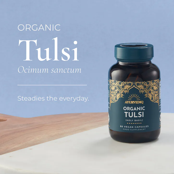 Ayurvediq Organic Tulsi Holy Basil - 60 Capsules, additional product view 3