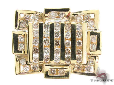RINA - For Him FACTORY Yellow Gold Round Cut Channel Diamond Crown Ring 24572 in Rose Gold / 8 – Ring