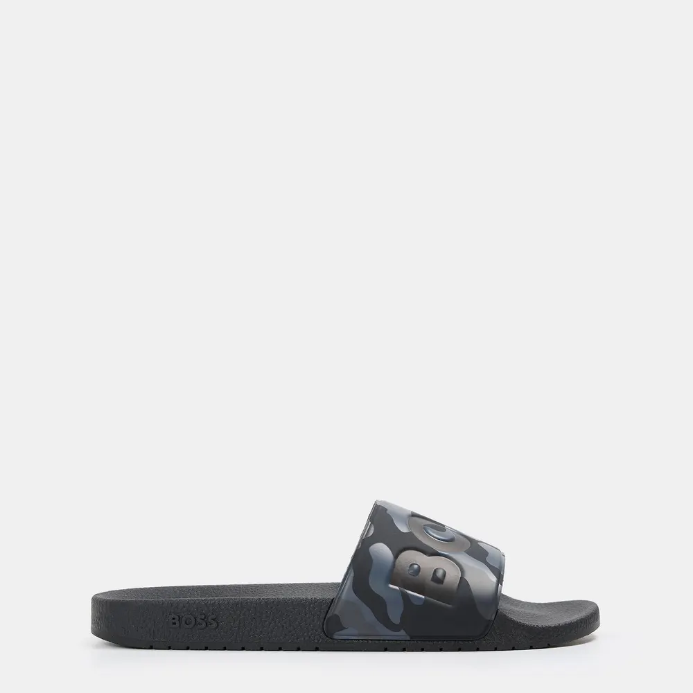 Boss Mens BOSS Comfy Slider Sandals with Logo Detail (Aryeh)