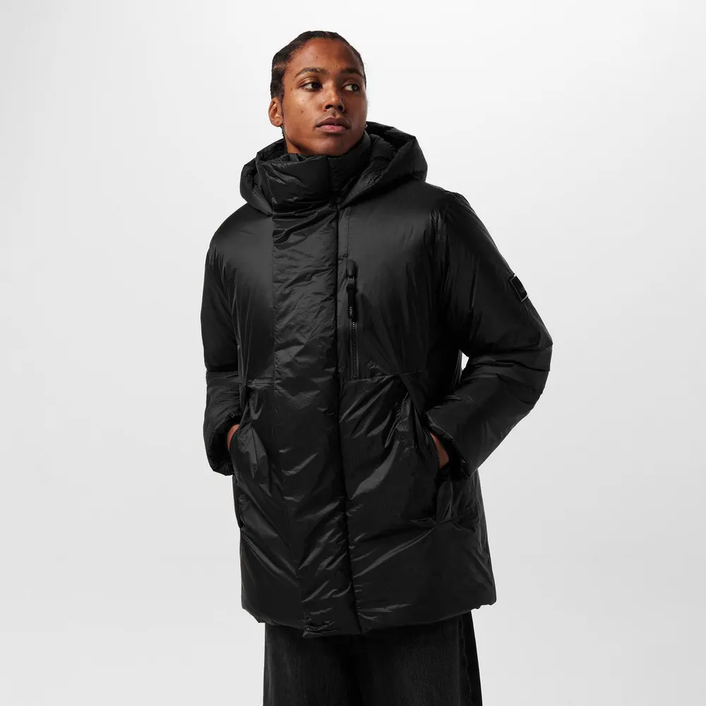 Rains Men's Torna Long Waterproof Windproof Hooded Medium Puffer Jacket detail 3